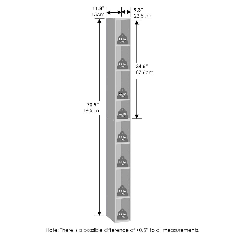 8-Tier Closet Organizers and Storage, Adjustable Open Shelf, Storage Organizer. Picture 8