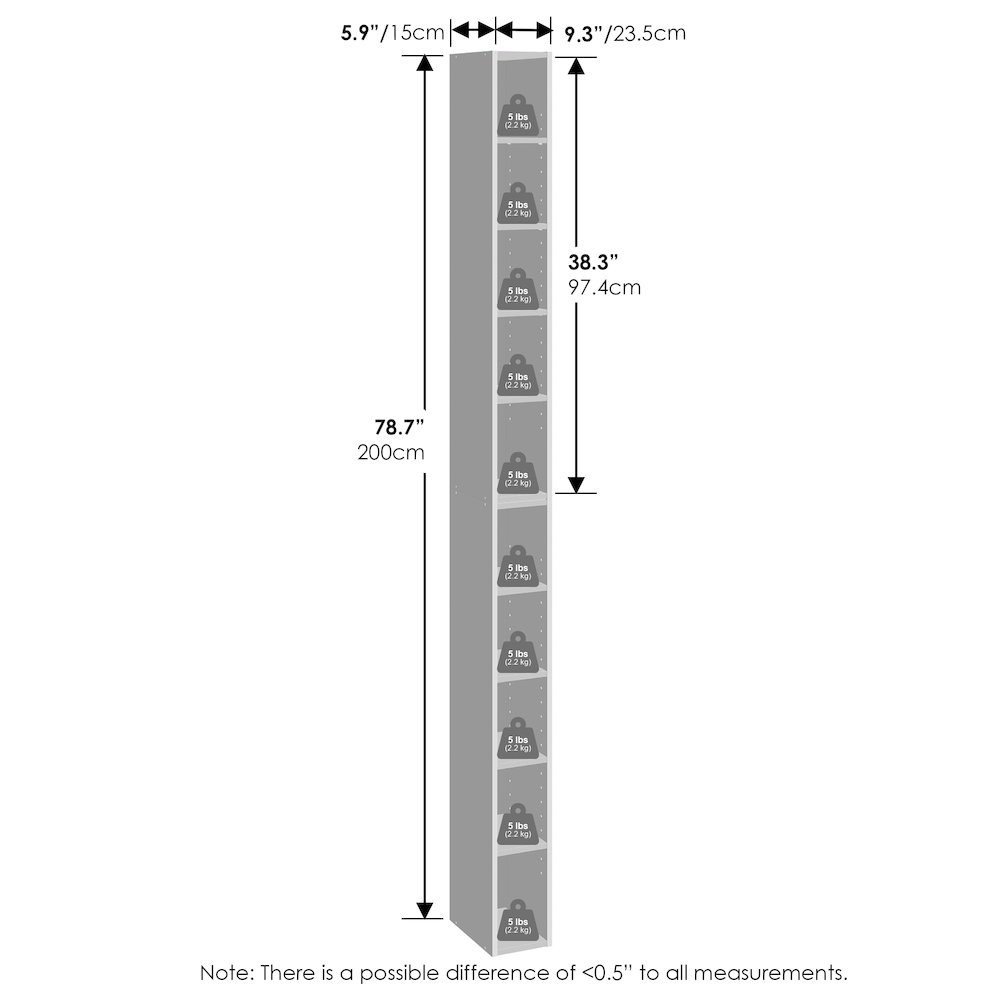 10-Tier Closet Organizers and Storage, Adjustable Open Shelf, Storage Organizer. Picture 8