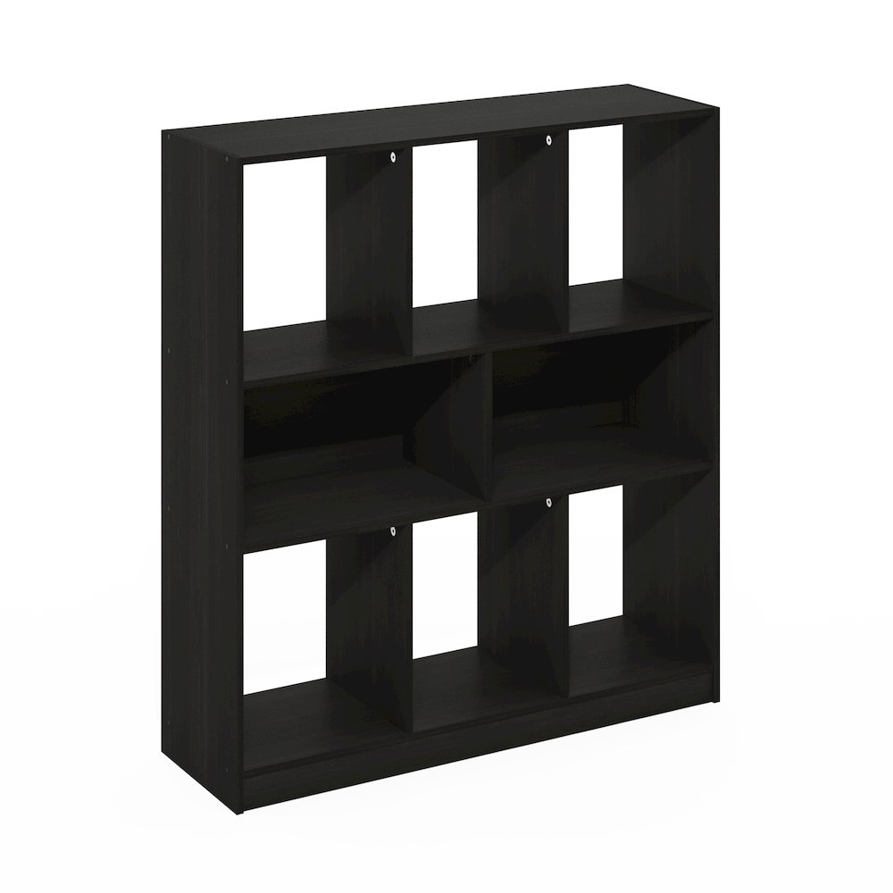 8-Cube Horizontal Bookcase, Bookshelf, Storage Organizer, 35 Width, Espresso. Picture 1