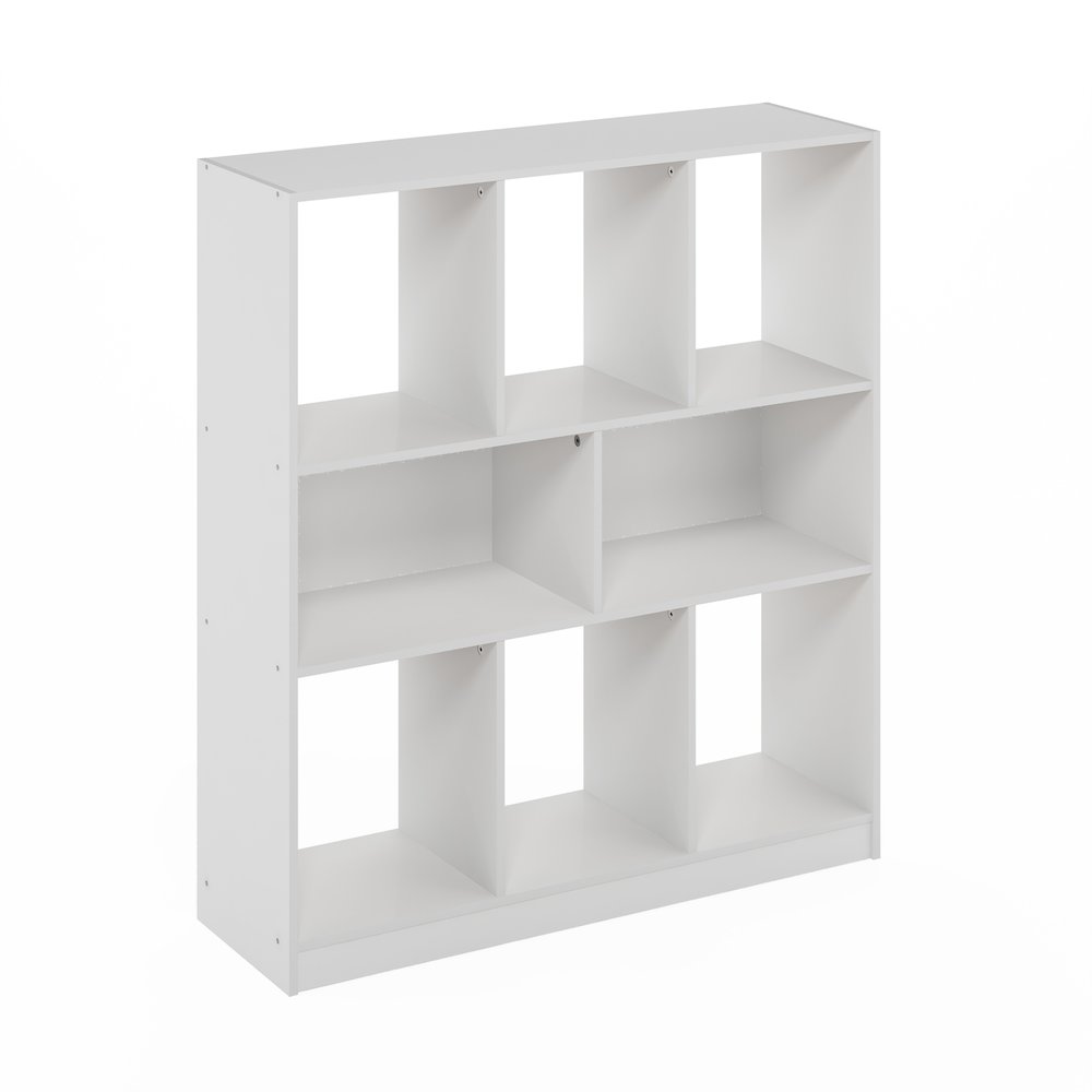 Daly 8-Cube Horizontal Bookcase, Bookshelf, Storage Organizer, 35 Width, White. Picture 1