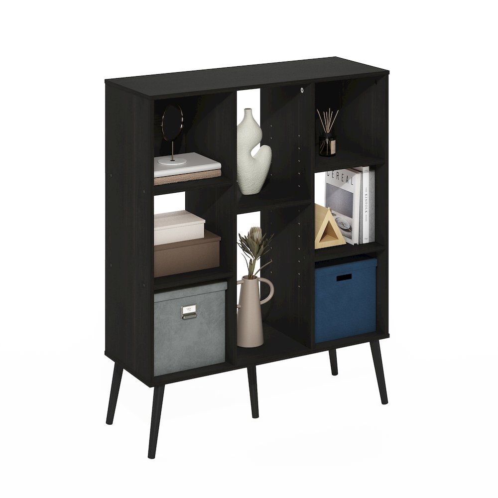 Claude Mid Century Style 8-Cube Bookcase, Bookshelf, Storage Organizer. Picture 5