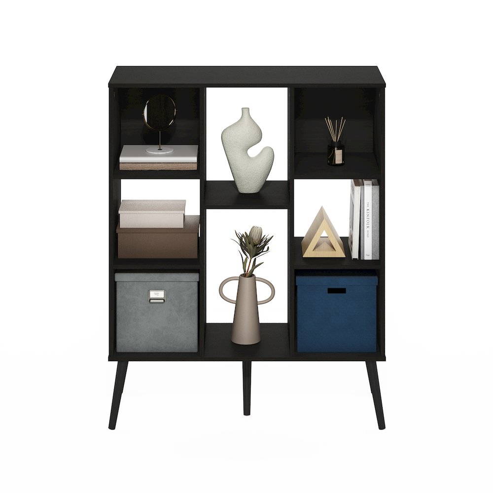 Claude Mid Century Style 8-Cube Bookcase, Bookshelf, Storage Organizer. Picture 6