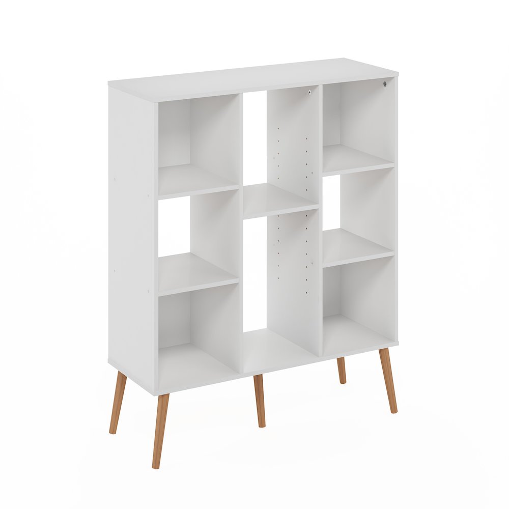 Claude Mid Century Style 8-Cube Bookcase, Bookshelf, Storage Organizer. Picture 1