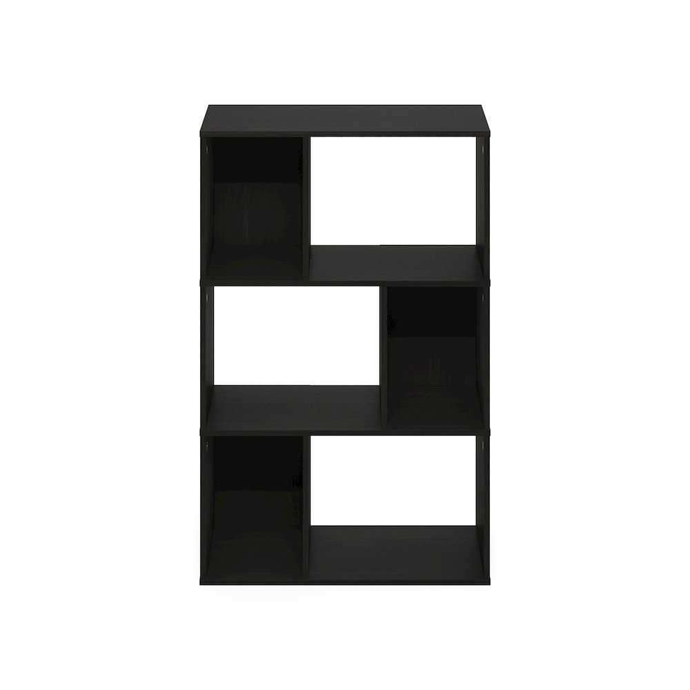 Daly 6-Cube Irregular Cubes Bookcase, Bookshelf, Storage Organizer, Espresso. Picture 4