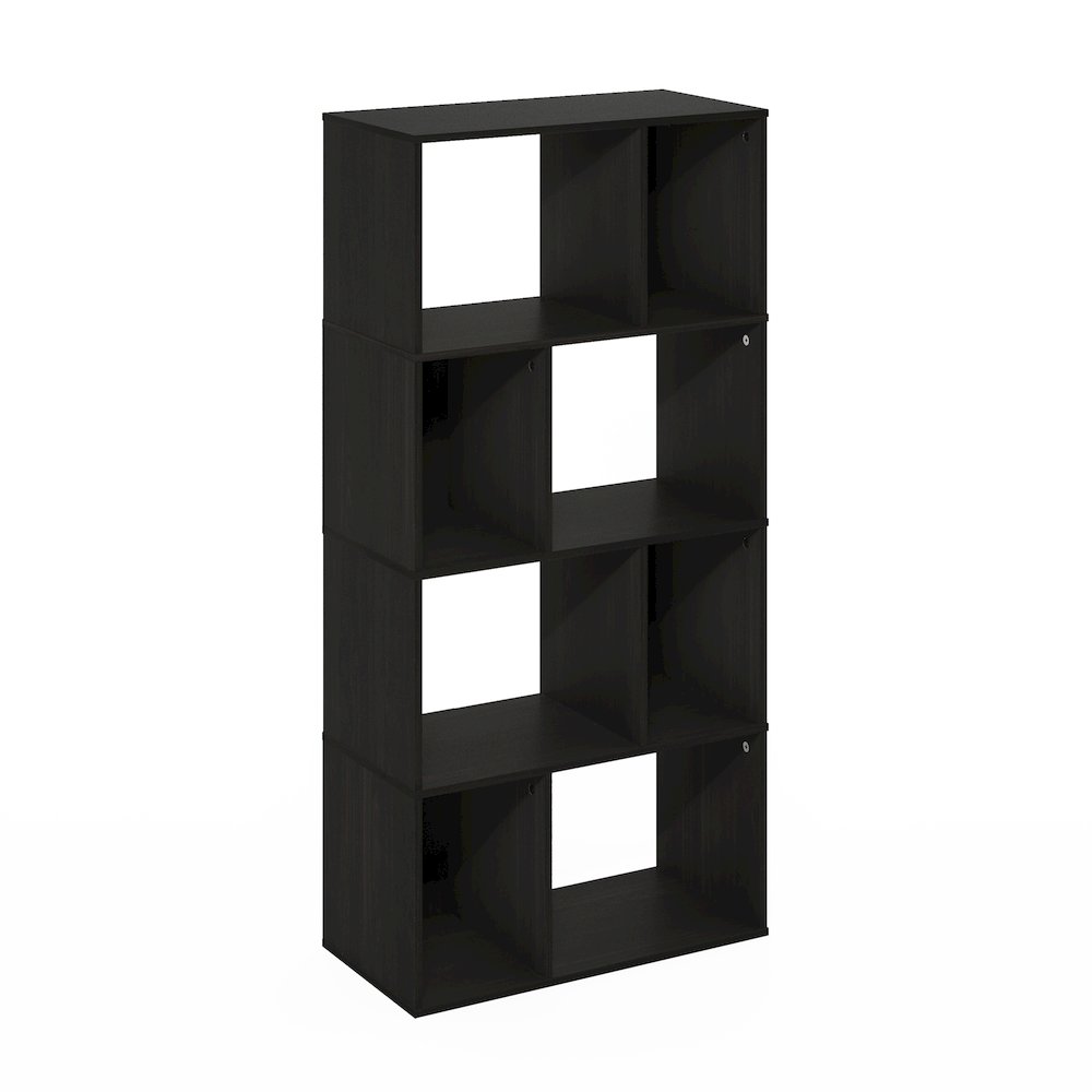 Daly 8-Cube Irregular Cubes Bookcase, Bookshelf, Storage Organizer, Espresso. Picture 1