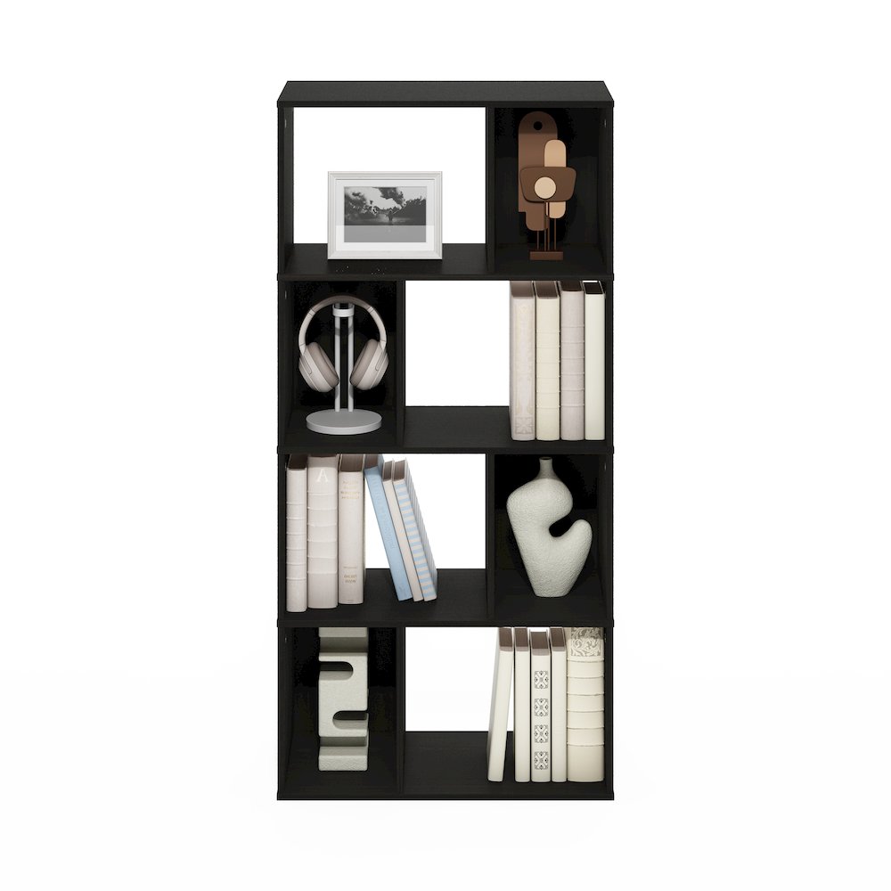 Daly 8-Cube Irregular Cubes Bookcase, Bookshelf, Storage Organizer, Espresso. Picture 6