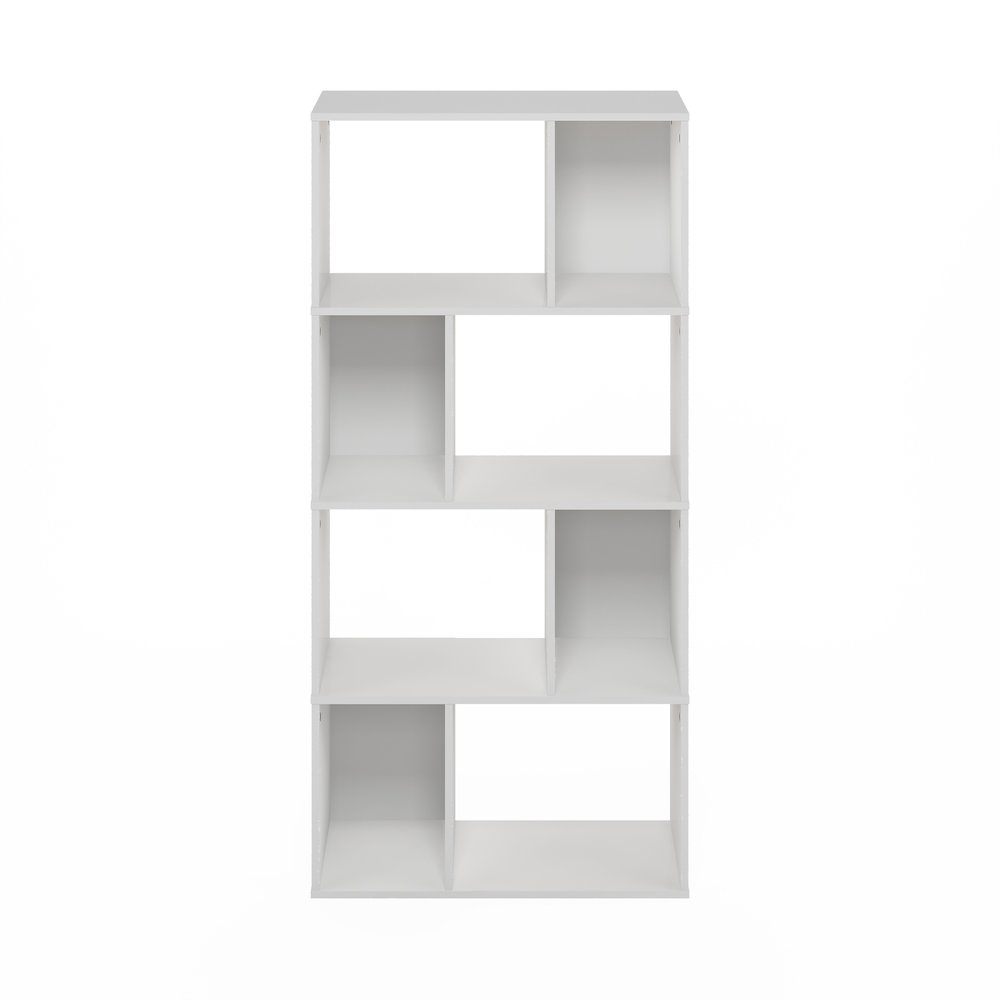 Daly 8-Cube Irregular Cubes Bookcase, Bookshelf, Storage Organizer, White. Picture 4