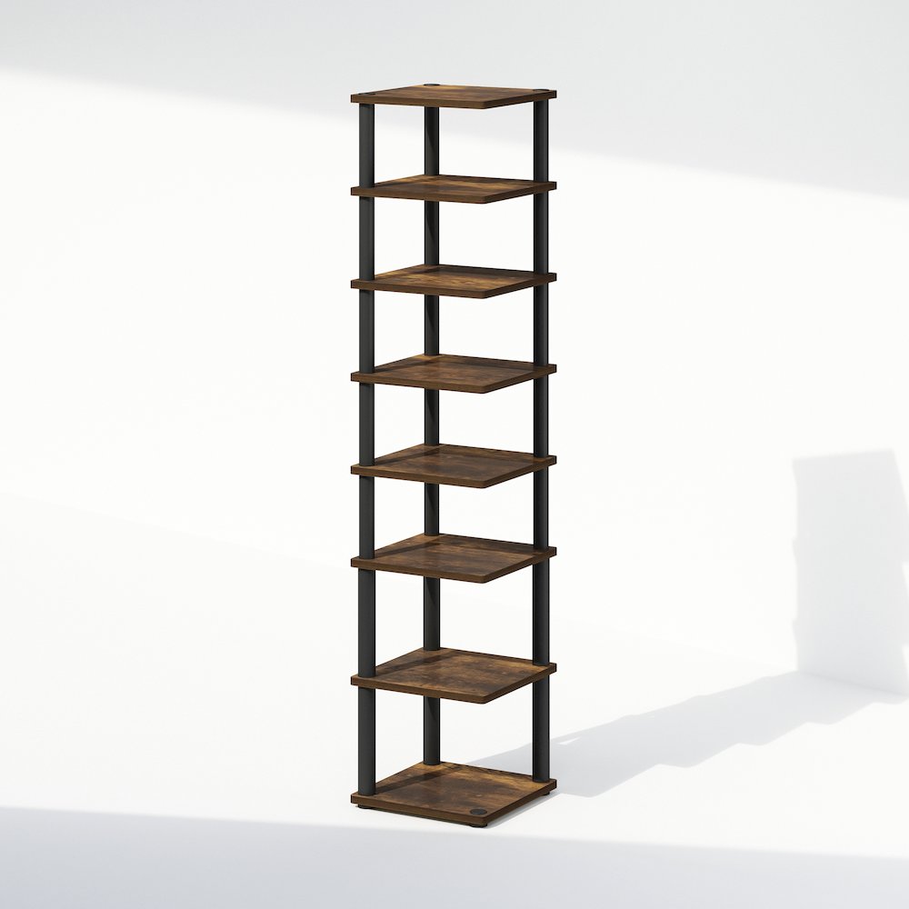 Turn-N-Tube 8-Tier Vertical Space Saving Free Standing Corner Shelf. Picture 1