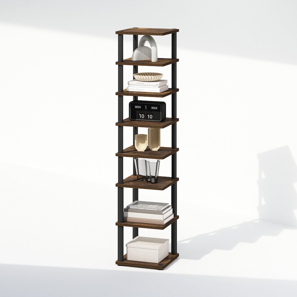 Turn-N-Tube 8-Tier Vertical Space Saving Free Standing Corner Shelf. Picture 4