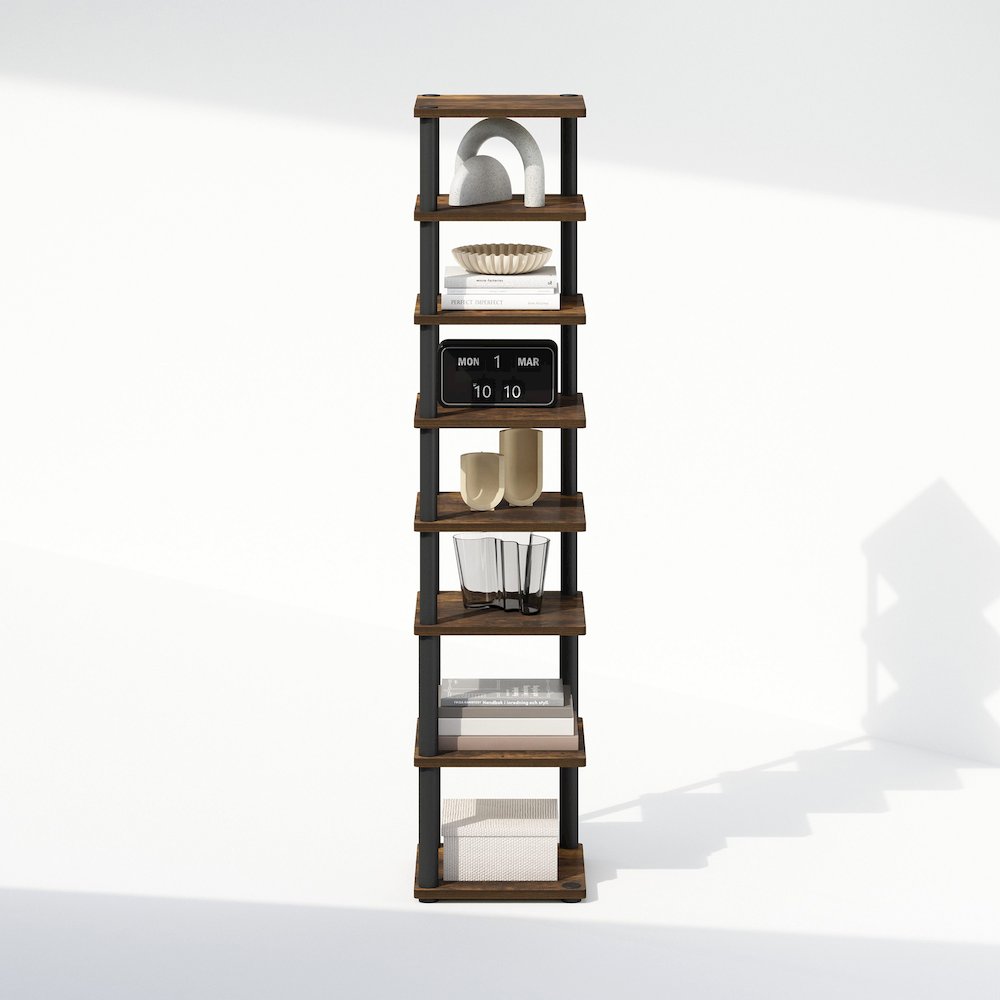 Turn-N-Tube 8-Tier Vertical Space Saving Free Standing Corner Shelf. Picture 5