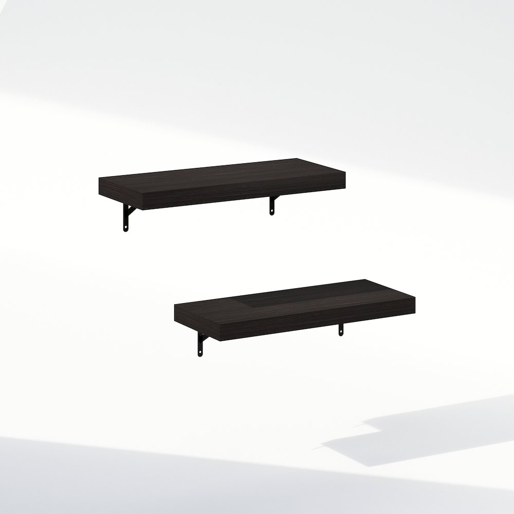 Tanna 22-Inch Wall Mounted Bathroom Floating Display Shelves, Set of 2. Picture 1