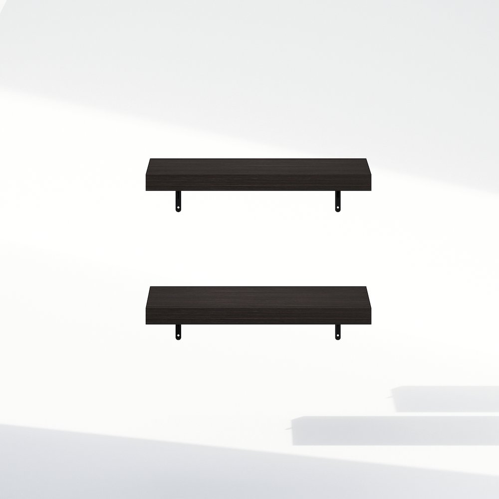 Tanna 22-Inch Wall Mounted Bathroom Floating Display Shelves, Set of 2. Picture 3