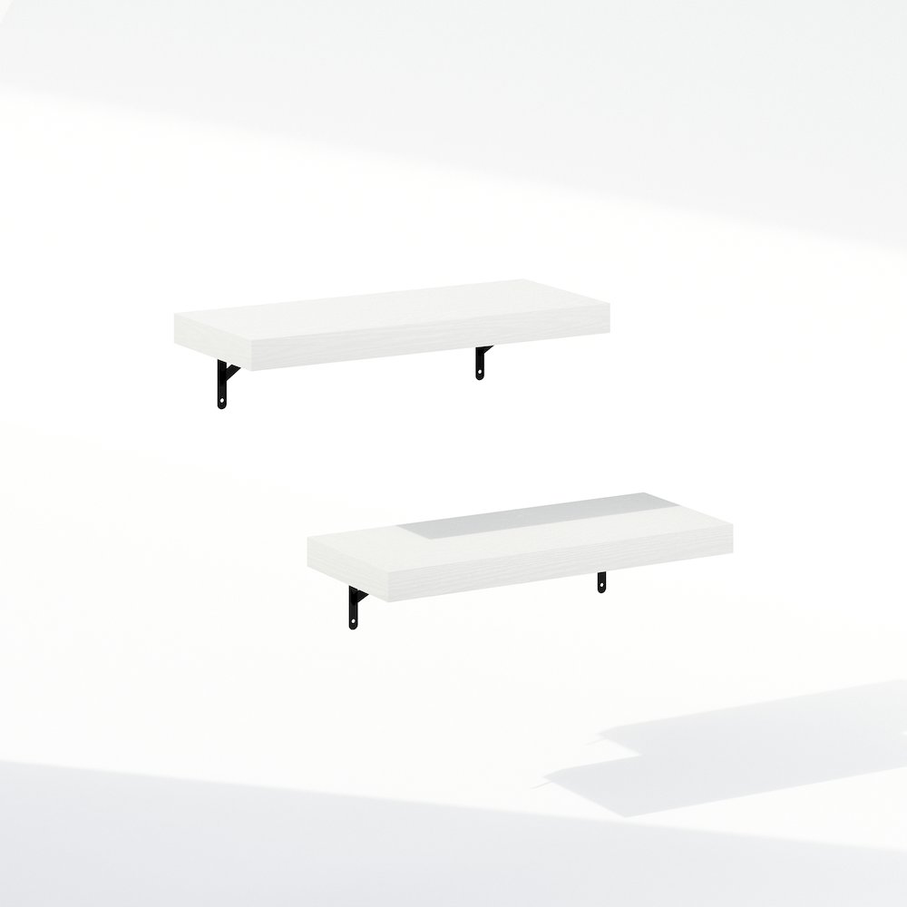 Tanna 22-Inch Wall Mounted Bathroom Floating Display Shelves, Set of 2. Picture 1