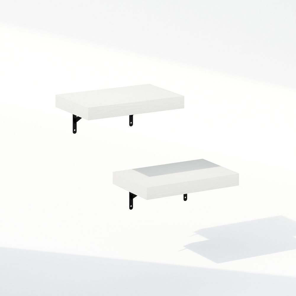 Tanna 15-Inch Wall Mounted Bathroom Floating Display Shelves, Set of 2. Picture 1