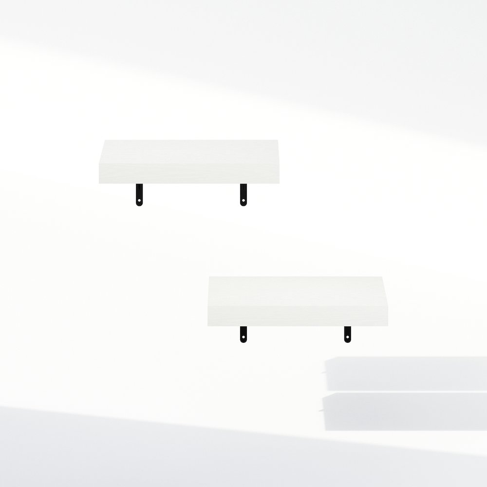 Tanna 15-Inch Wall Mounted Bathroom Floating Display Shelves, Set of 2. Picture 3