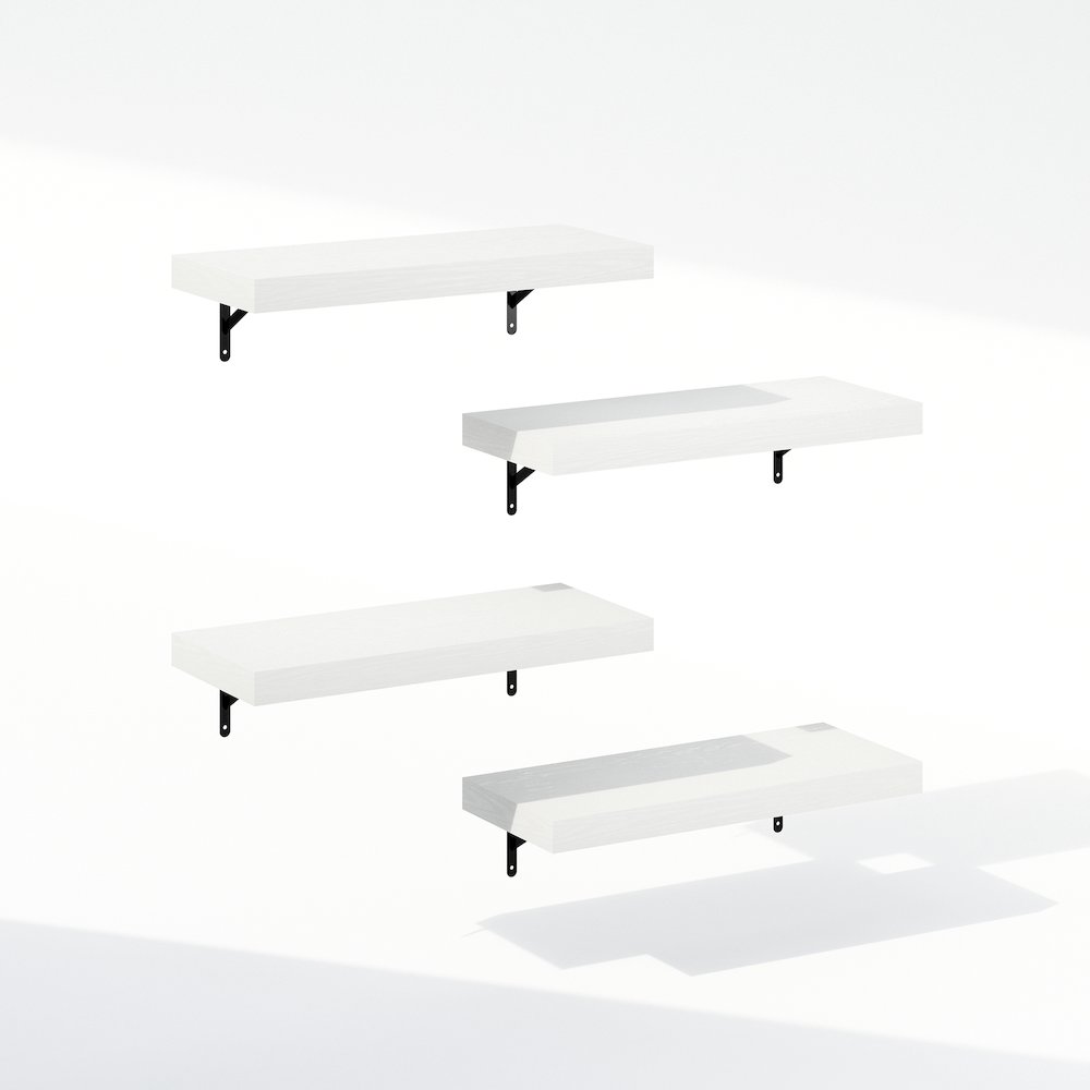 Tanna 22-Inch Wall Mounted Bathroom Floating Display Shelves, Set of 4. Picture 1