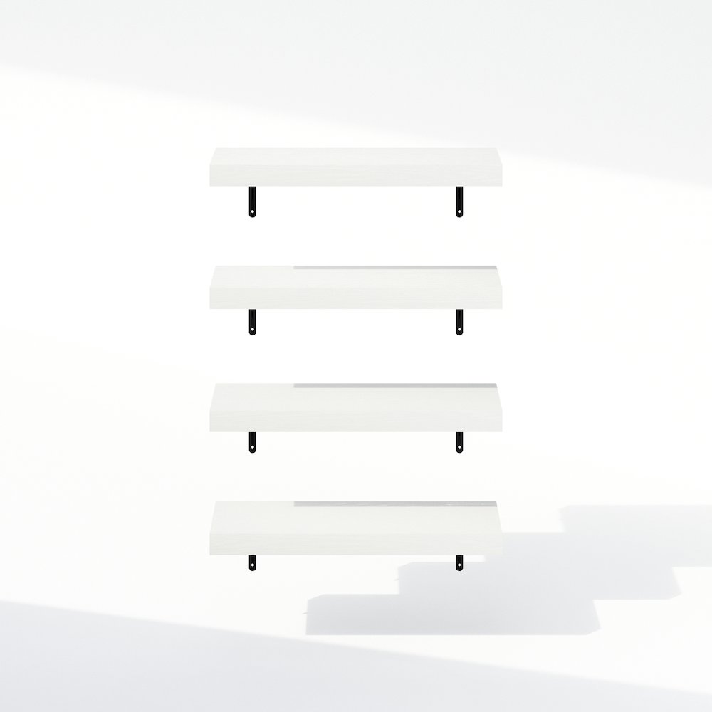 Tanna 22-Inch Wall Mounted Bathroom Floating Display Shelves, Set of 4. Picture 3