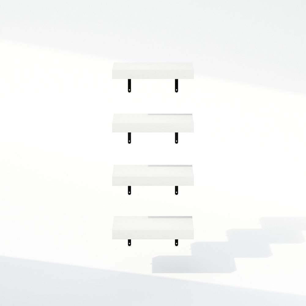 Tanna 15-Inch Wall Mounted Bathroom Floating Display Shelves, Set of 4. Picture 3