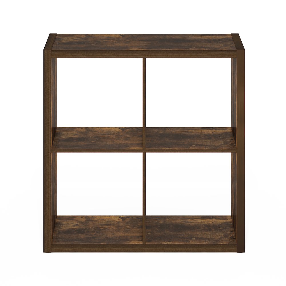 Cubicle Open Back Decorative Cube Storage Organizer, 4-Cube, Amber Pine. Picture 4