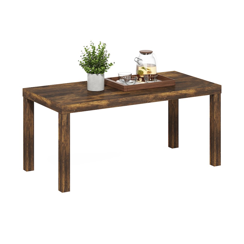 Classic Simple Coffee Table for Living Room, Amber Pine. Picture 3