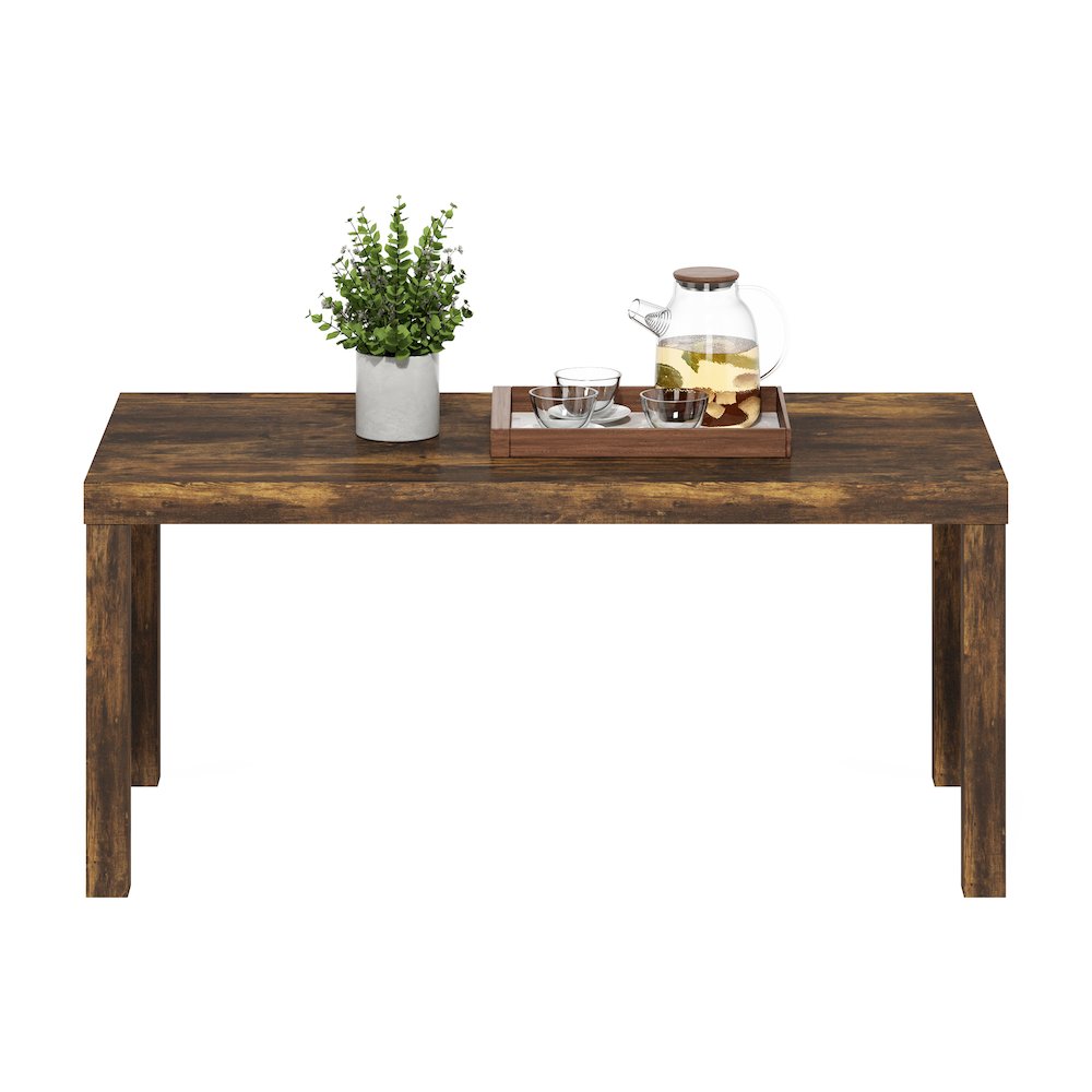 Classic Simple Coffee Table for Living Room, Amber Pine. Picture 4