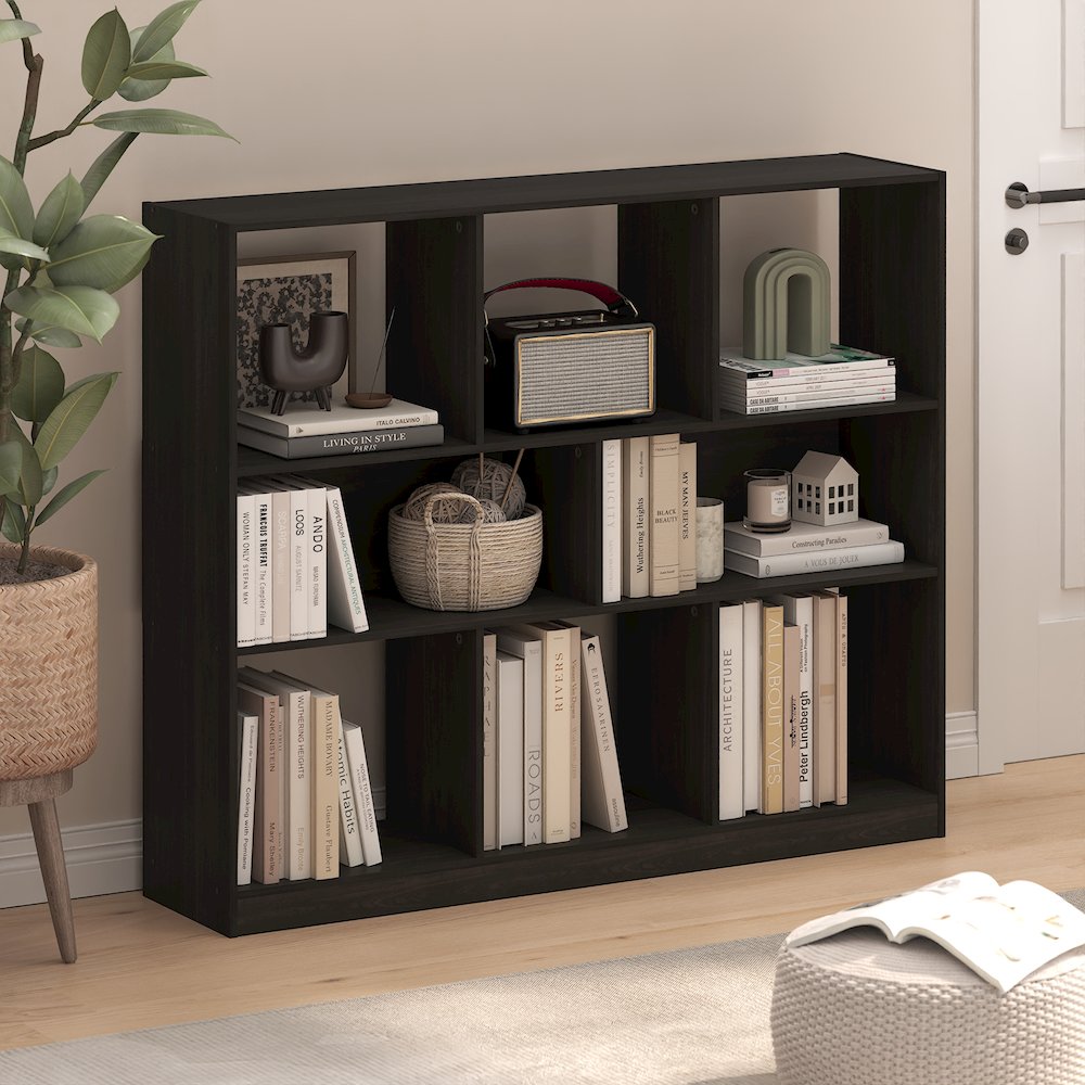 Daly 8-Cube Horizontal 3 Tier Bookcase, Bookshelf, Storage Organizer, 47 Width. Picture 2