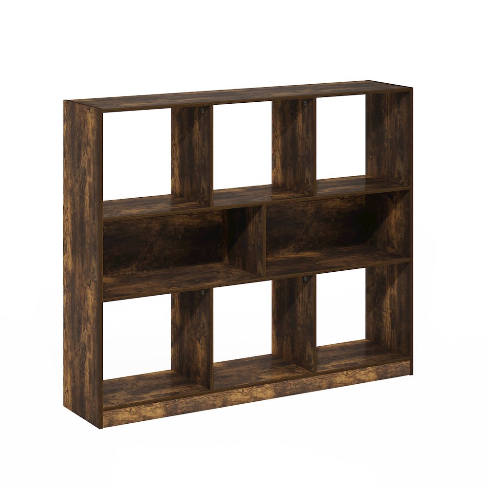 Daly 8-Cube Horizontal 3 Tier Bookcase, Bookshelf, Storage Organizer, 47 Width. Picture 1