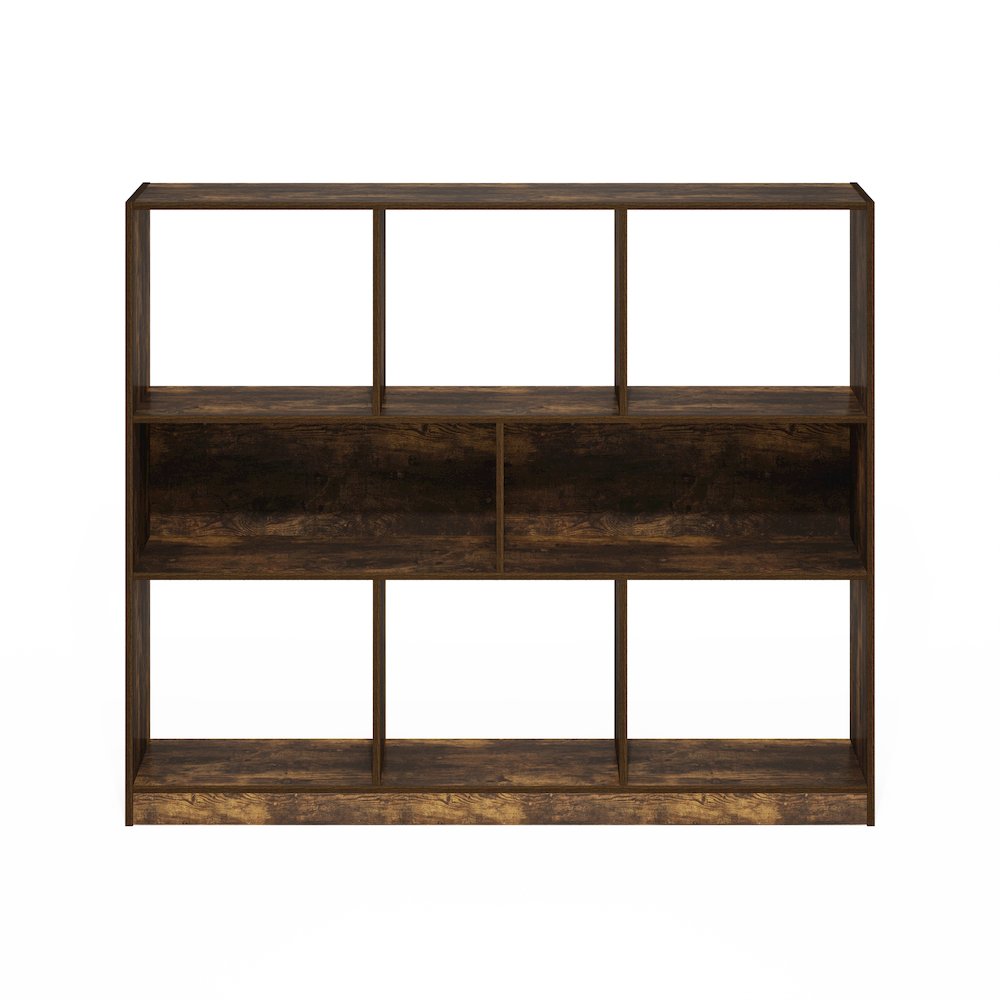 Daly 8-Cube Horizontal 3 Tier Bookcase, Bookshelf, Storage Organizer, 47 Width. Picture 4