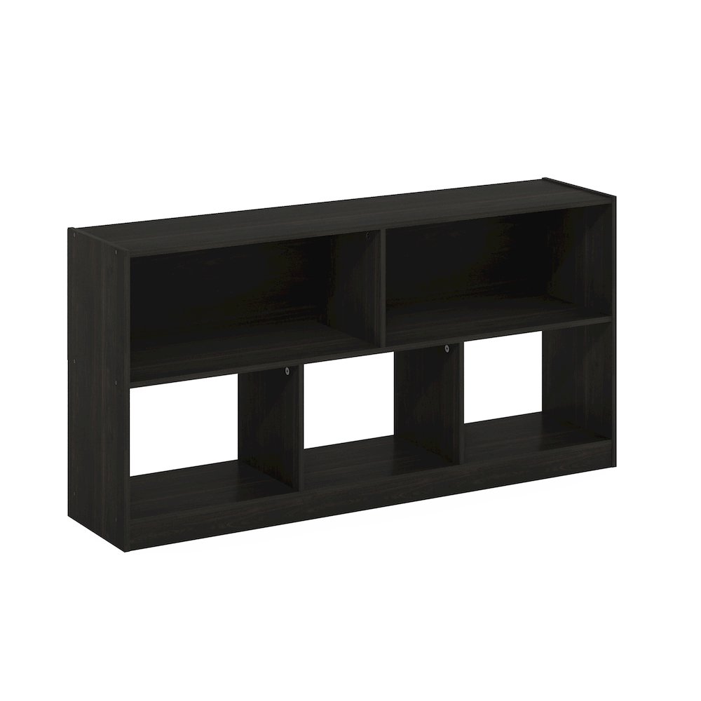Daly 5-Cube Horizontal 2 Tier Bookcase, Bookshelf, Storage Organizer, 47 Width. Picture 1