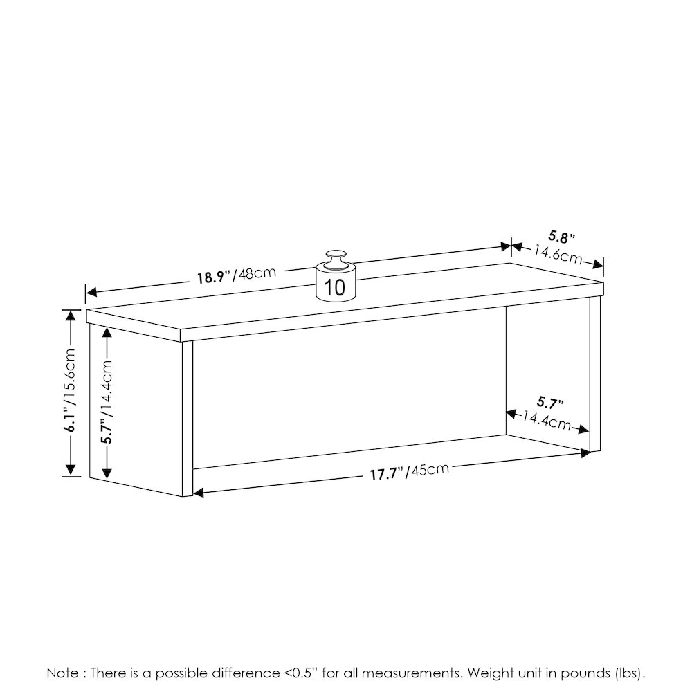 18-Inch Kitchen Counter Stackable Organizer Shelf, Light Marble, Set of 2. Picture 3