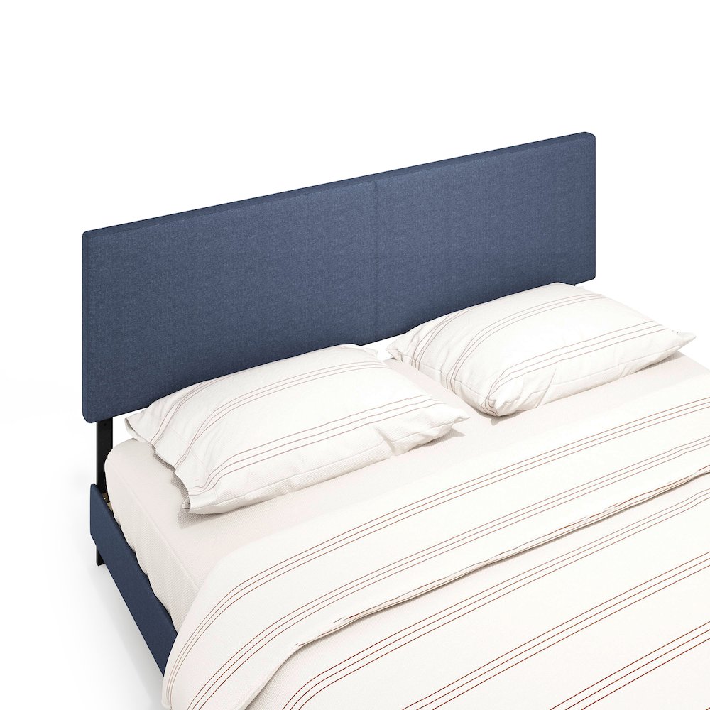 Roanne Upholstered Headboard, Blue Denim, King. Picture 5