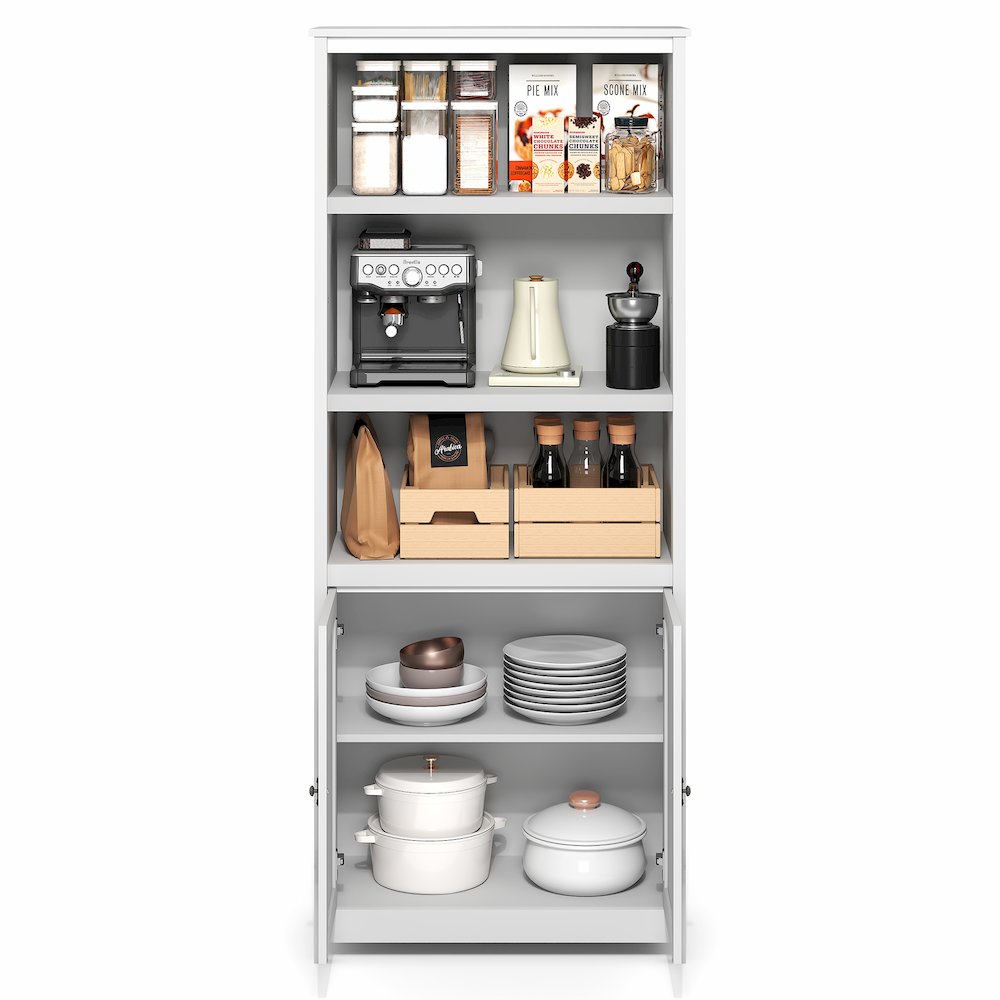 Multipurpose Open Shelves and Storage Cabinet, Pantry Cabinet, Kitchen Cabinet. Picture 9