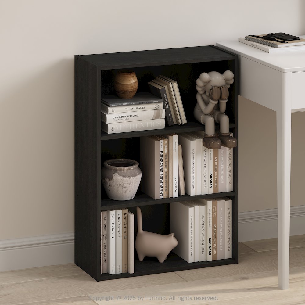 Simple Open Shelf, Bookcases, 3-Tier, Americano. Picture 2