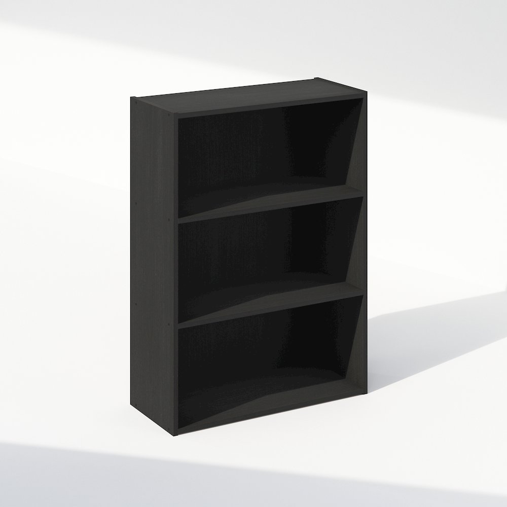 Simple Open Shelf, Bookcases, 3-Tier, Americano. Picture 1