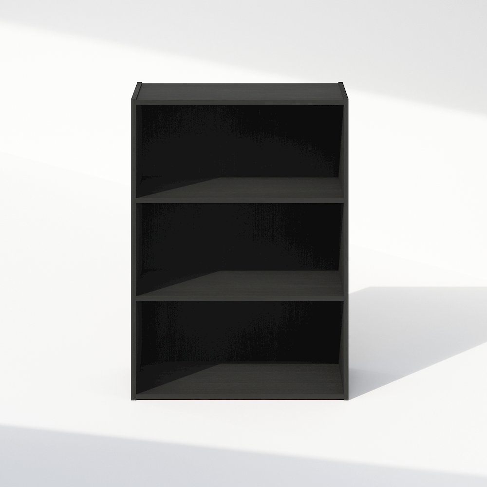 Simple Open Shelf, Bookcases, 3-Tier, Americano. Picture 4