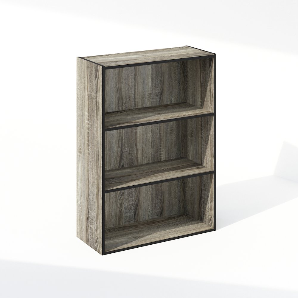 Simple Open Shelf, Bookcases, 3-Tier, French Oak. Picture 1