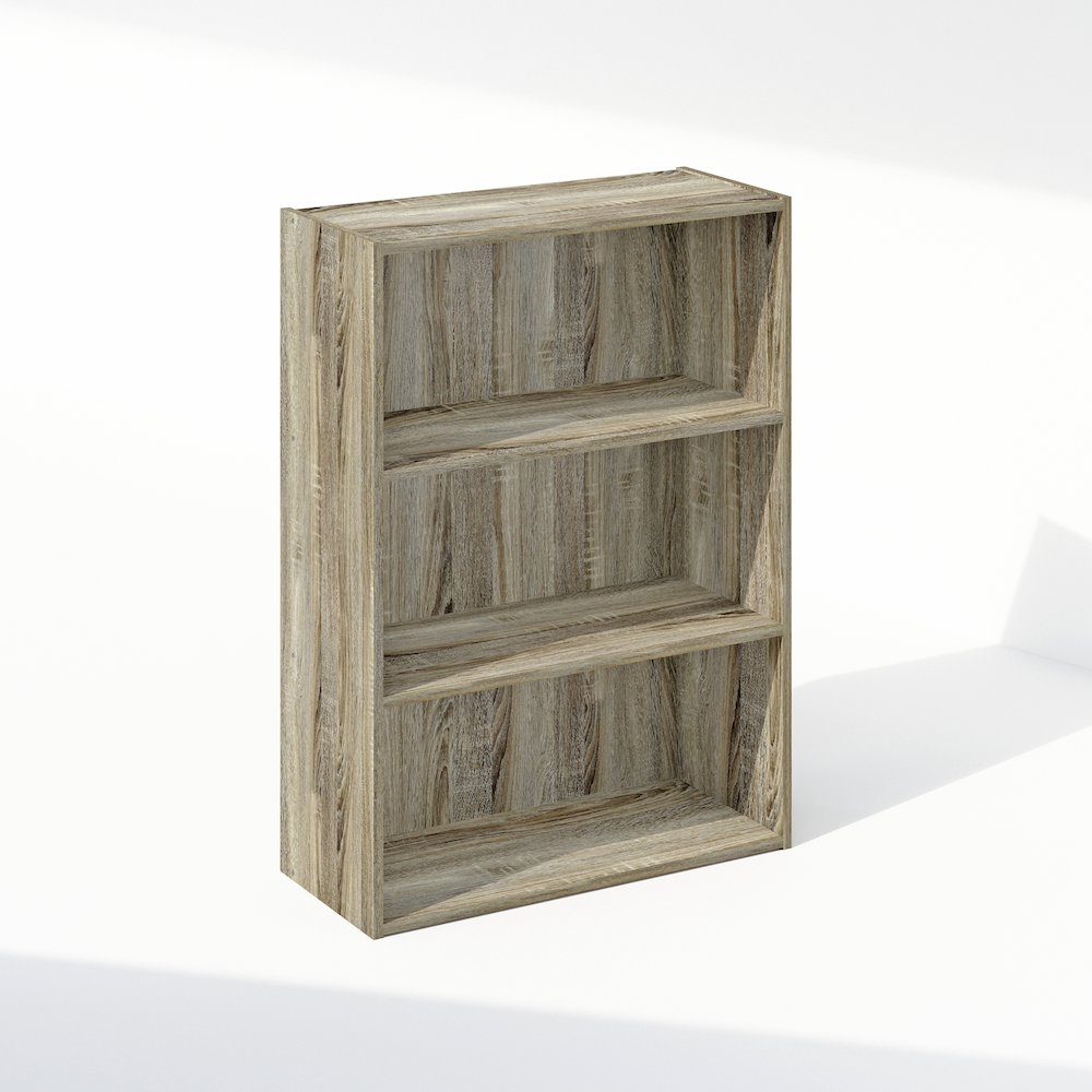 Simple Open Shelf, Bookcases, 3-Tier, Sonoma Oak. Picture 1