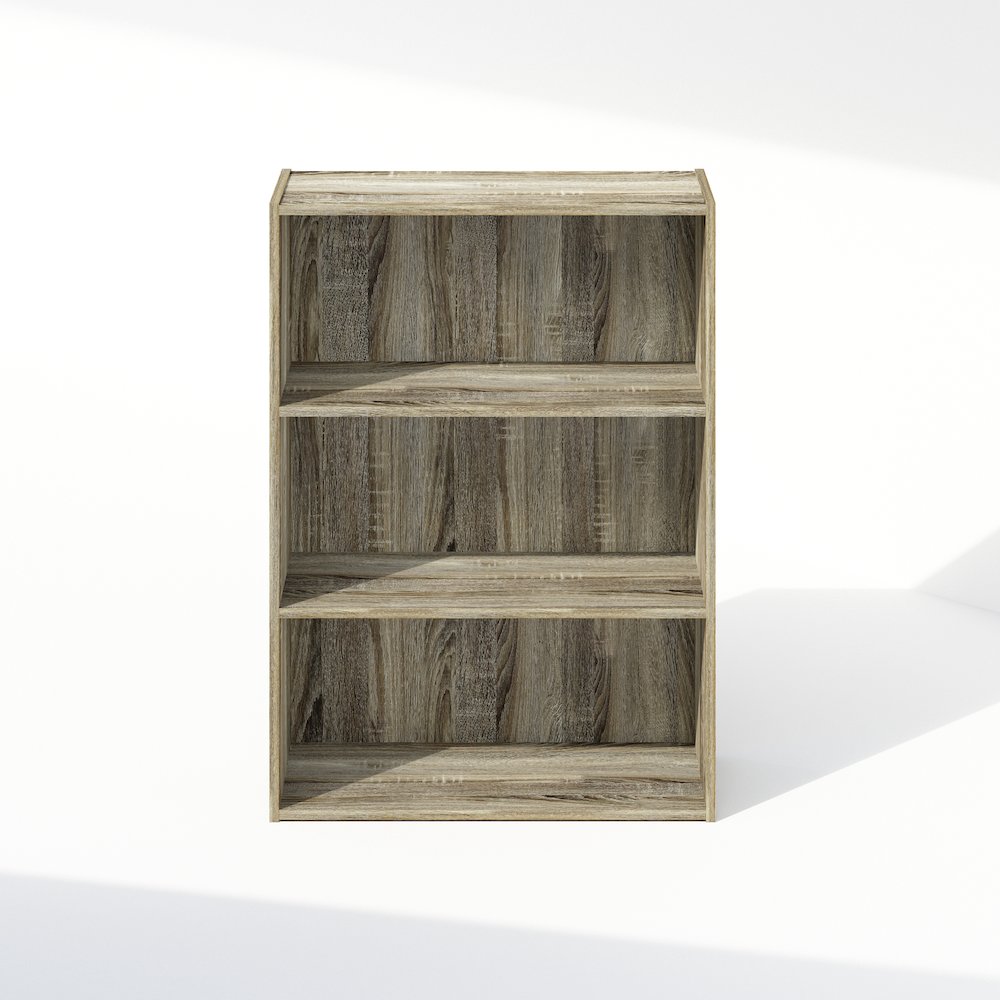 Simple Open Shelf, Bookcases, 3-Tier, Sonoma Oak. Picture 4