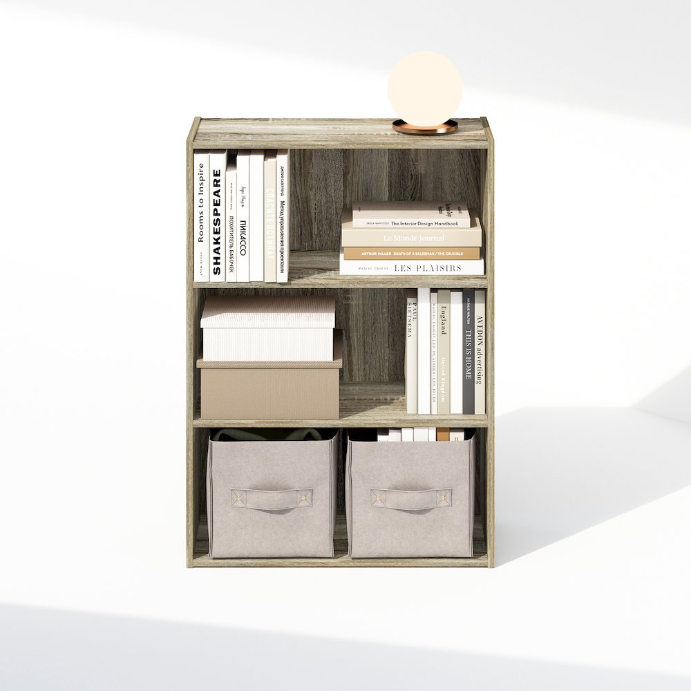 Simple Open Shelf, Bookcases, 3-Tier, Sonoma Oak. Picture 6