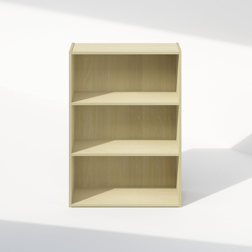 Simple Open Shelf, Bookcases, 3-Tier, Steam Beech. Picture 4