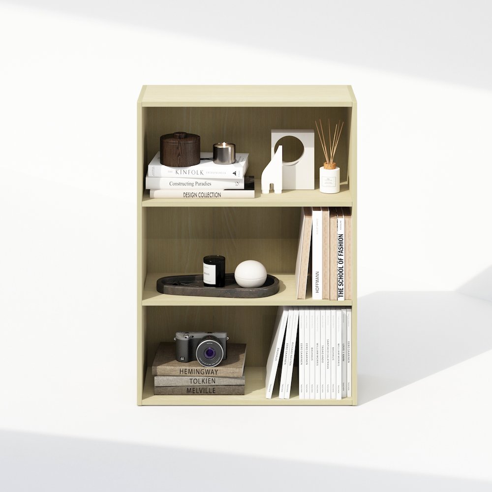 Simple Open Shelf, Bookcases, 3-Tier, Steam Beech. Picture 6
