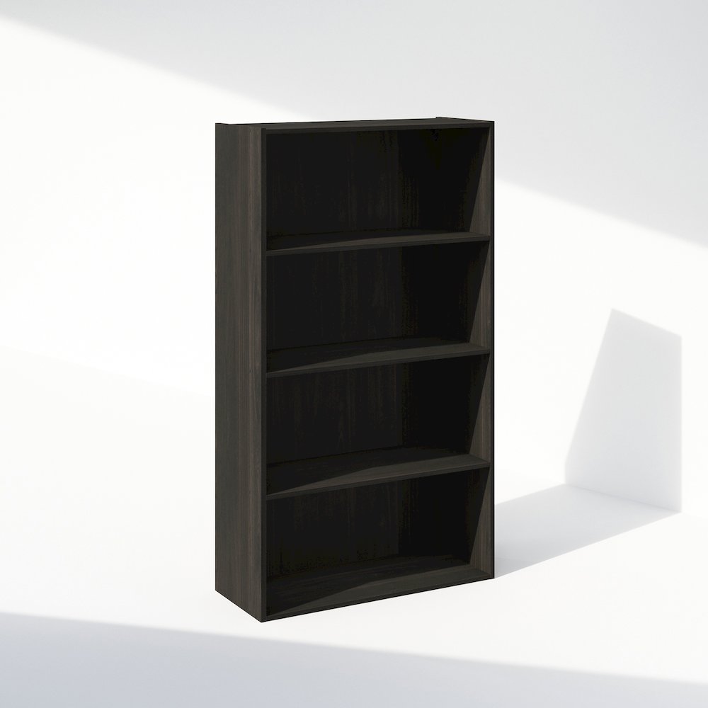 Simple Open Shelf, Bookcases, 4-Tier, Espresso. Picture 1