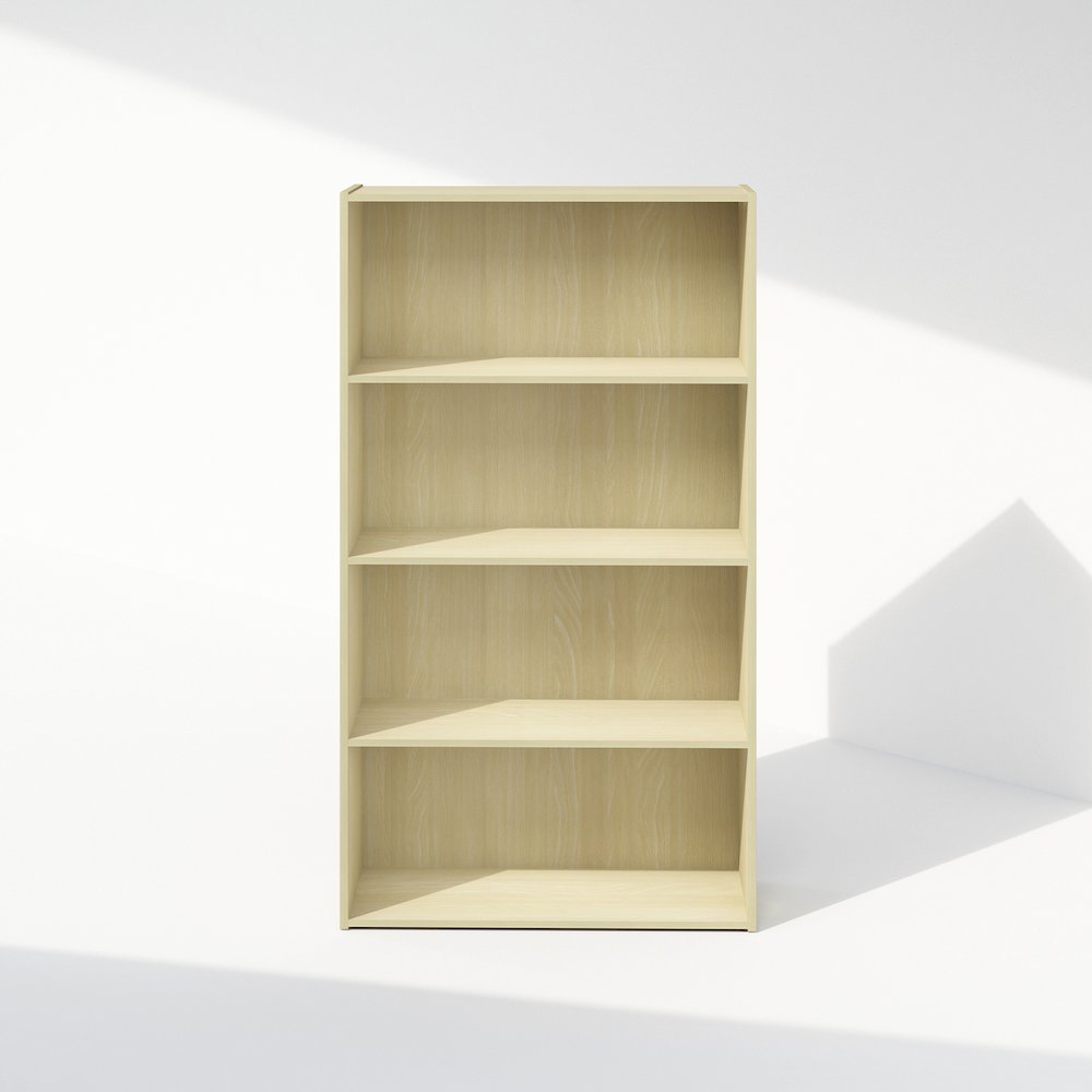 Simple Open Shelf, Bookcases, 4-Tier, Steam Beech. Picture 4