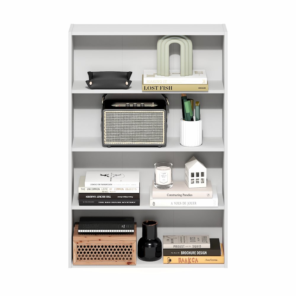 Basic 4-Tier Open Shelf Bookcase, Bookshelf, Storage Organizer, 6 x 24 x 35. Picture 4