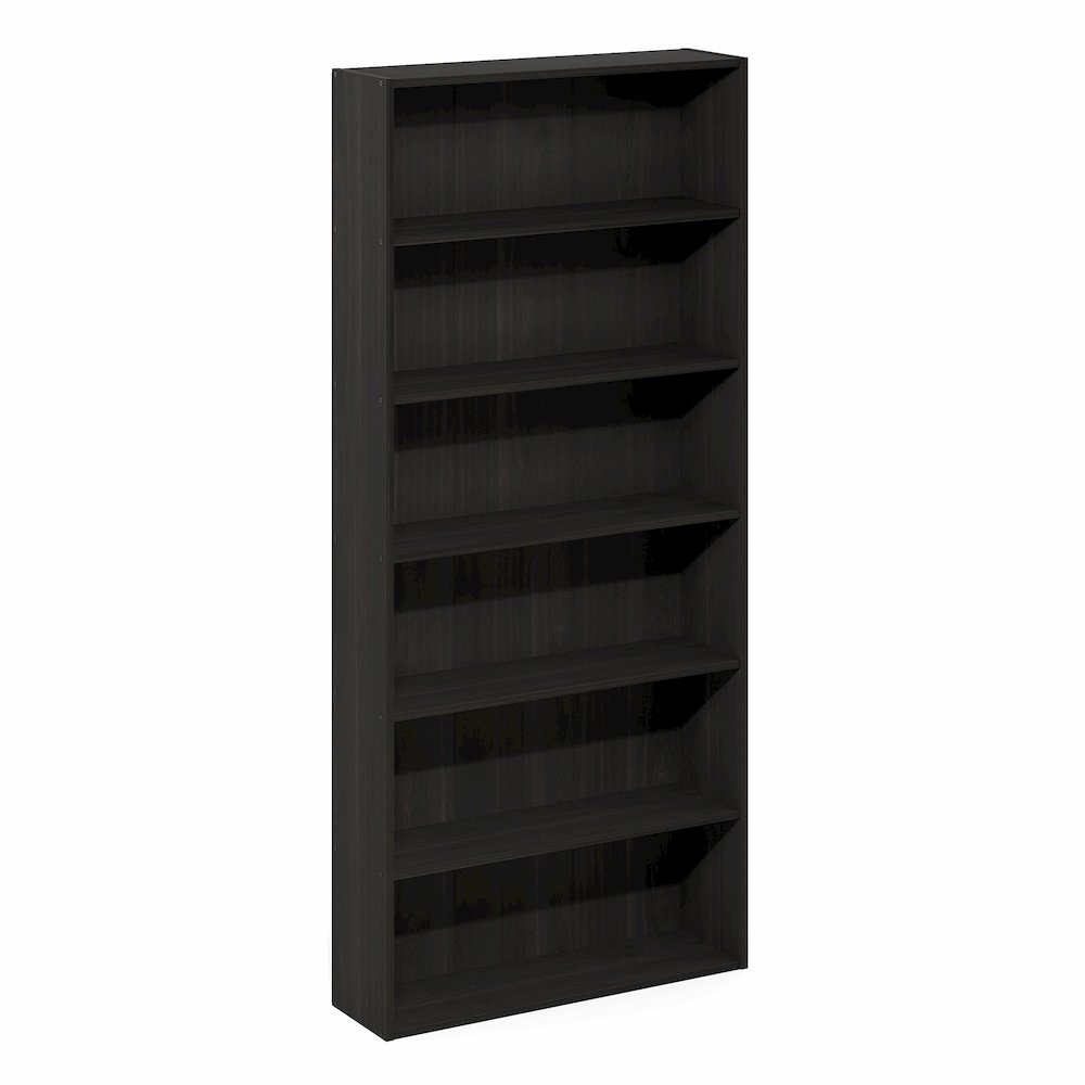 Basic 6-Tier Open Shelf Bookcase, Bookshelf, Storage Organizer, Espresso. Picture 1