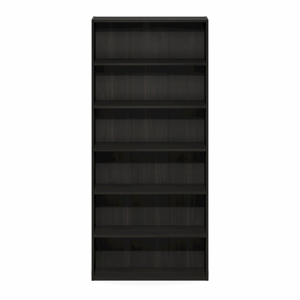 Basic 6-Tier Open Shelf Bookcase, Bookshelf, Storage Organizer, Espresso. Picture 2