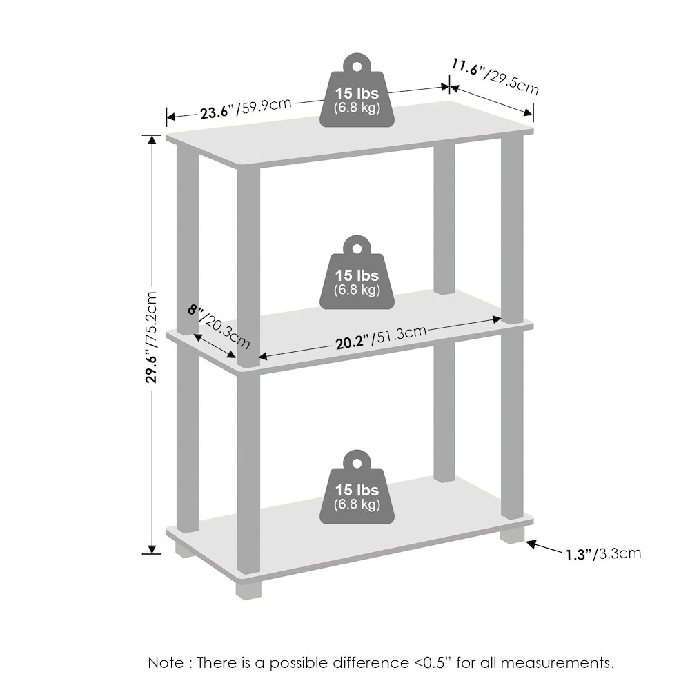 Turn-S-Tube 3-Tier Multipurpose Bookcase, Shelf Display Rack. Picture 3