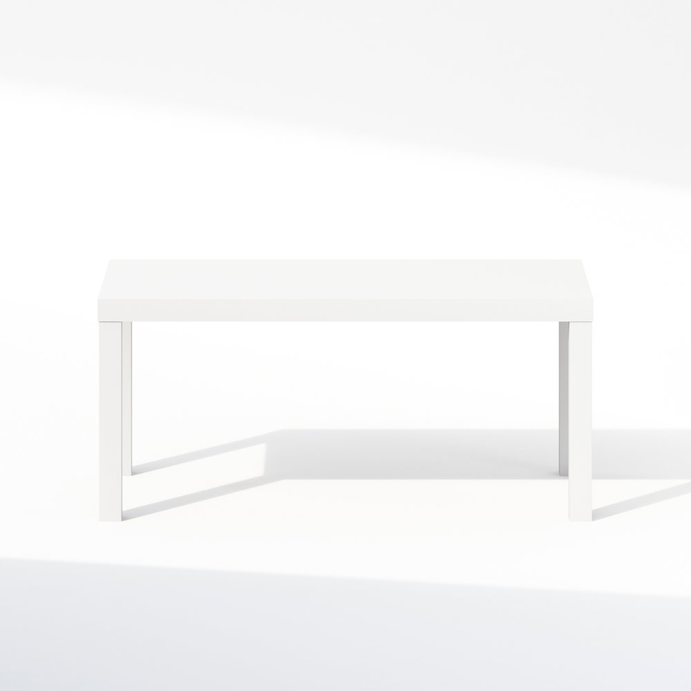 Simplistic Modern TV Stand, TV Table, White. Picture 4