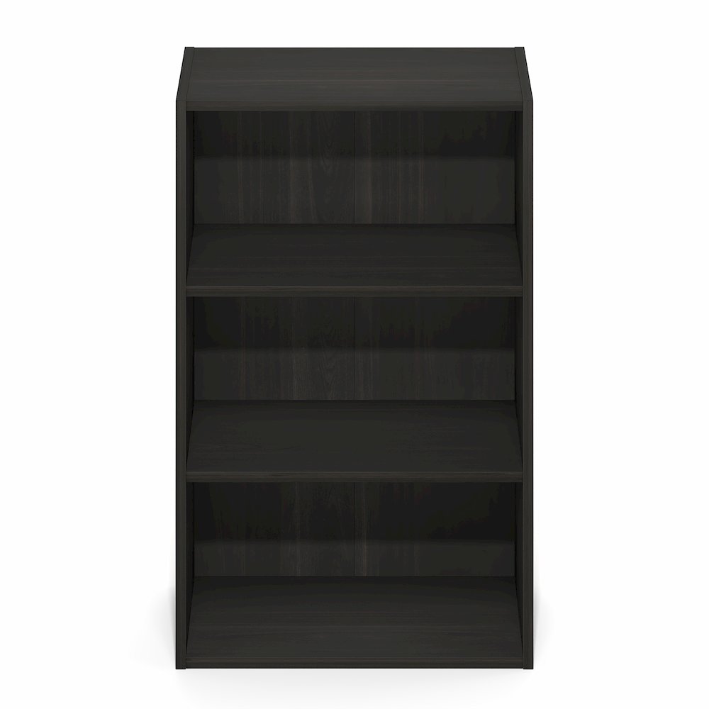 Basic 3-Tier Open Shelf Bookcase, Bookshelf, Storage Organizer, Espresso. Picture 2