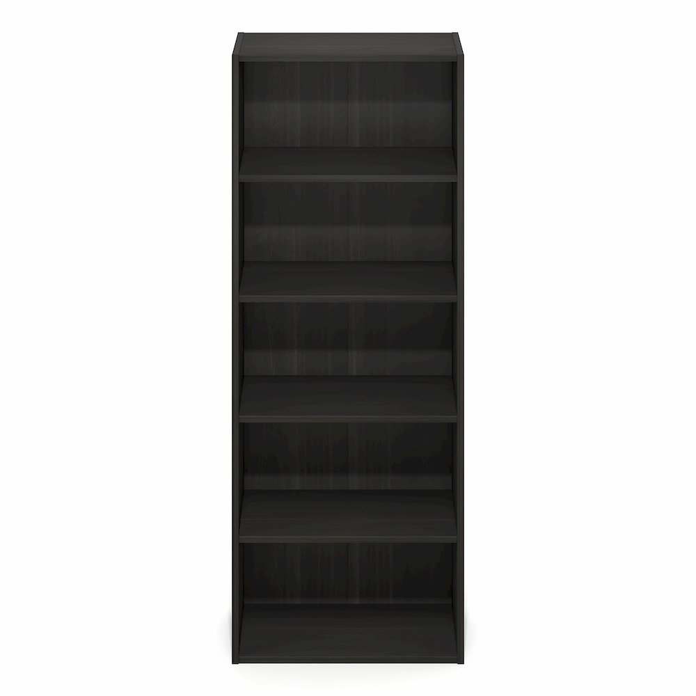Basic 5-Tier Open Shelf Bookcase, Bookshelf, Storage Organizer, Espresso. Picture 2